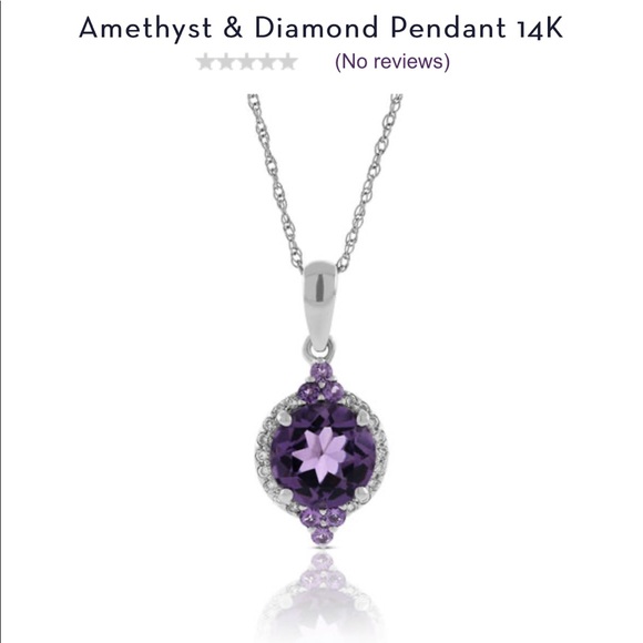 Ben Bridge Amethyst & Diamond White Gold Pendant - Picture 1 of 3